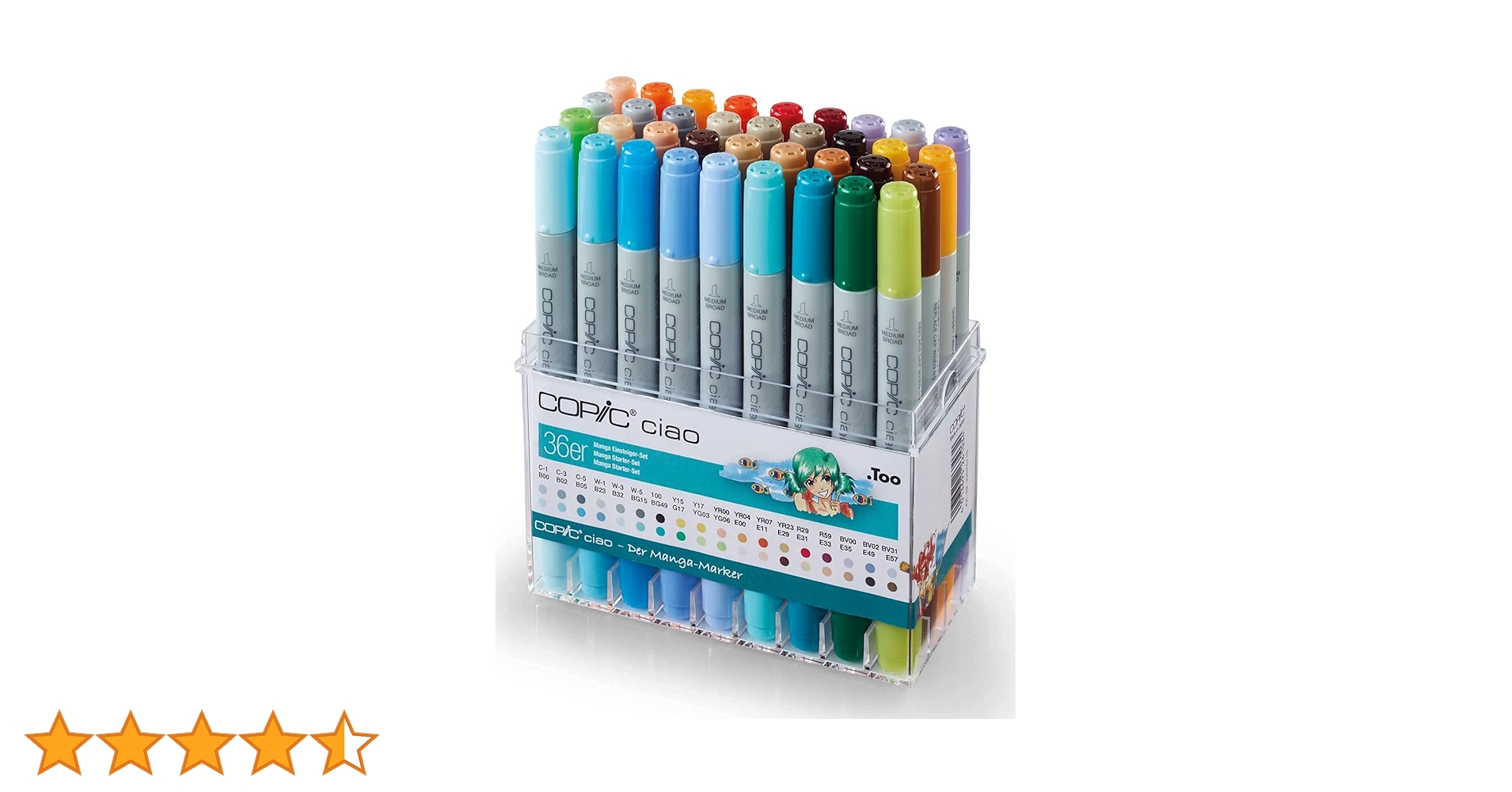 COPIC Ciao Manga « Set pour débutants », set de 36 pièces dans un
